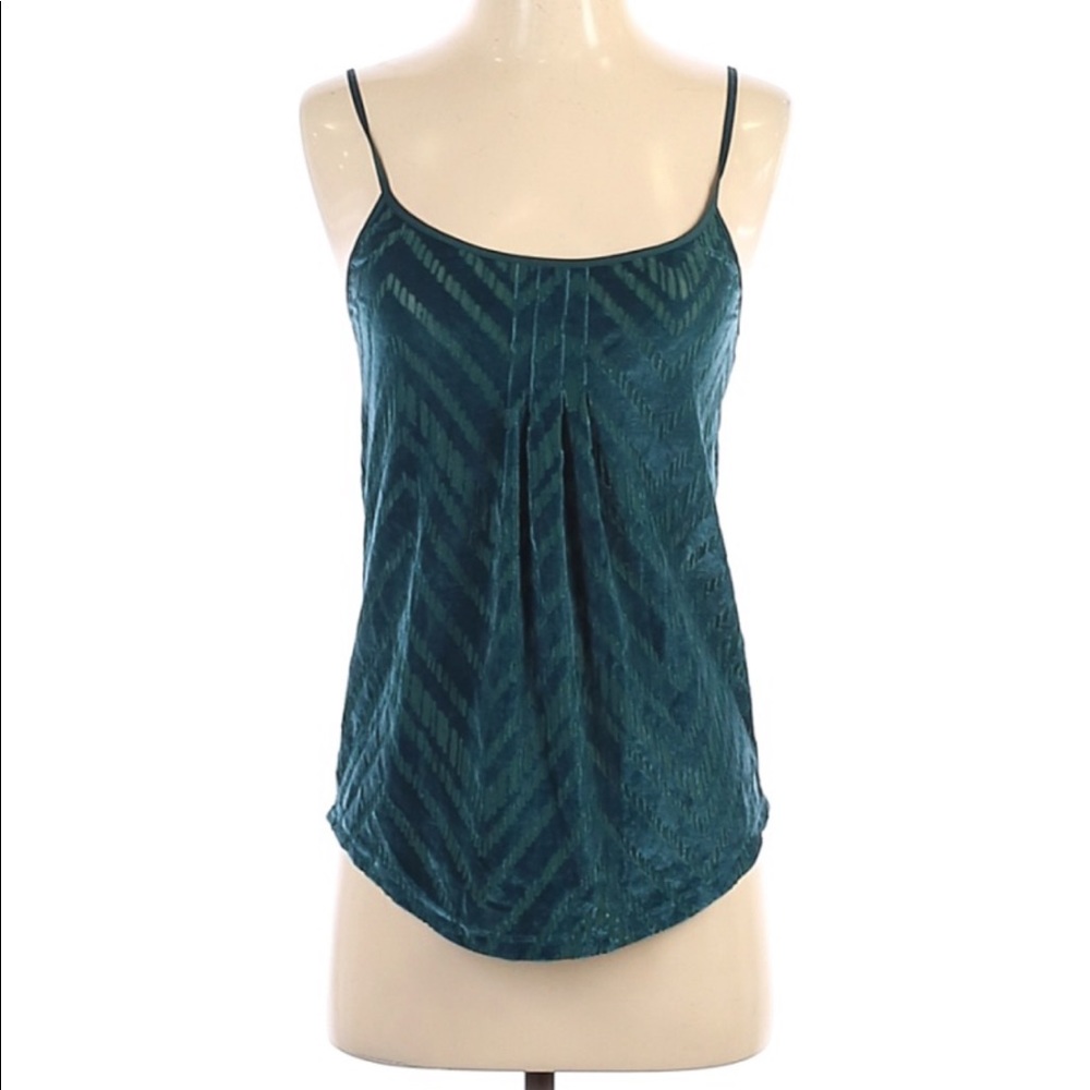 Lucky Brand teal Jasper velvet  tank XS